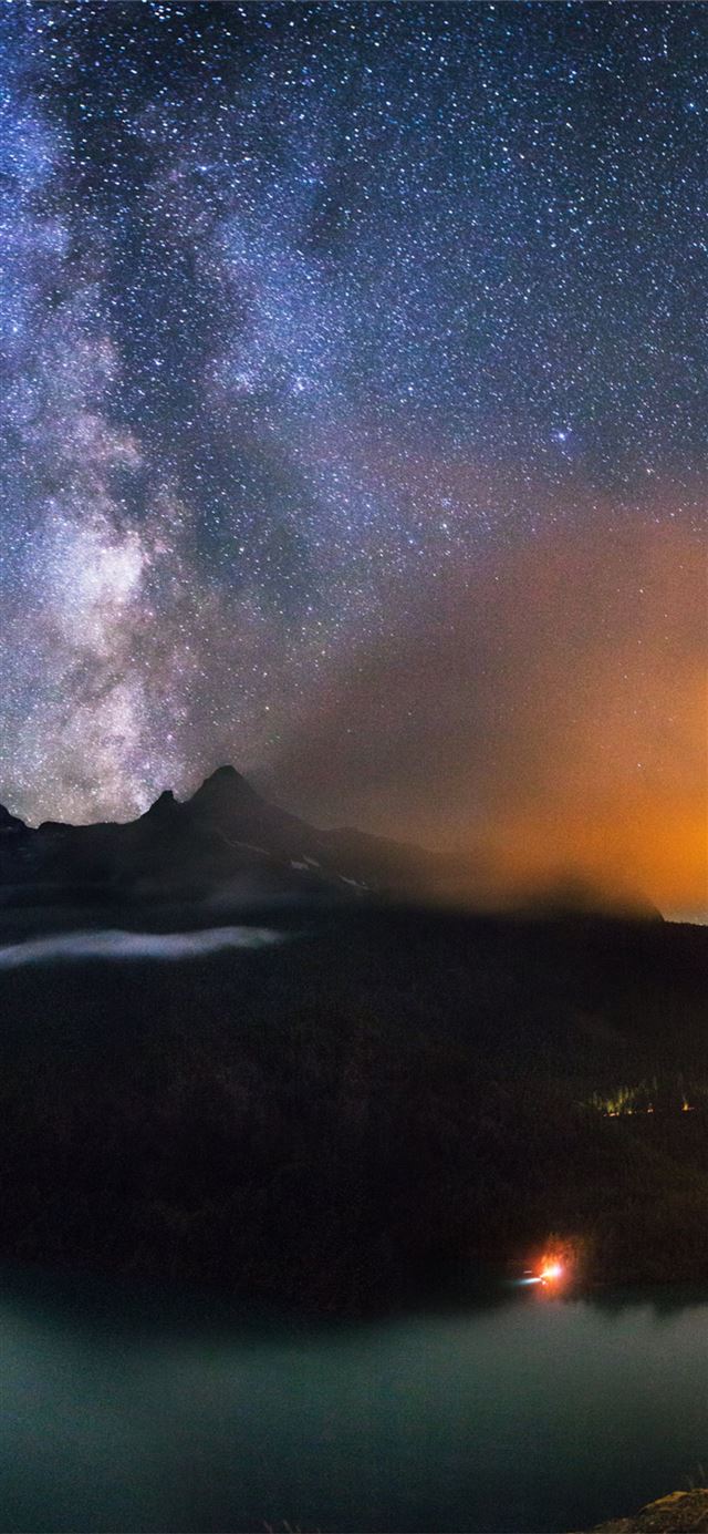 1125x2436 lake diablo milky way - milky way iPhone 11 Wallpaper