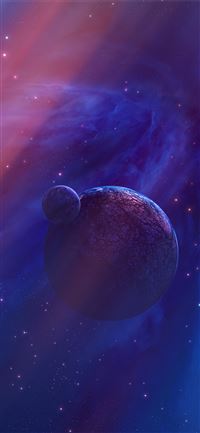purple planet space iPhone 11 wallpaper