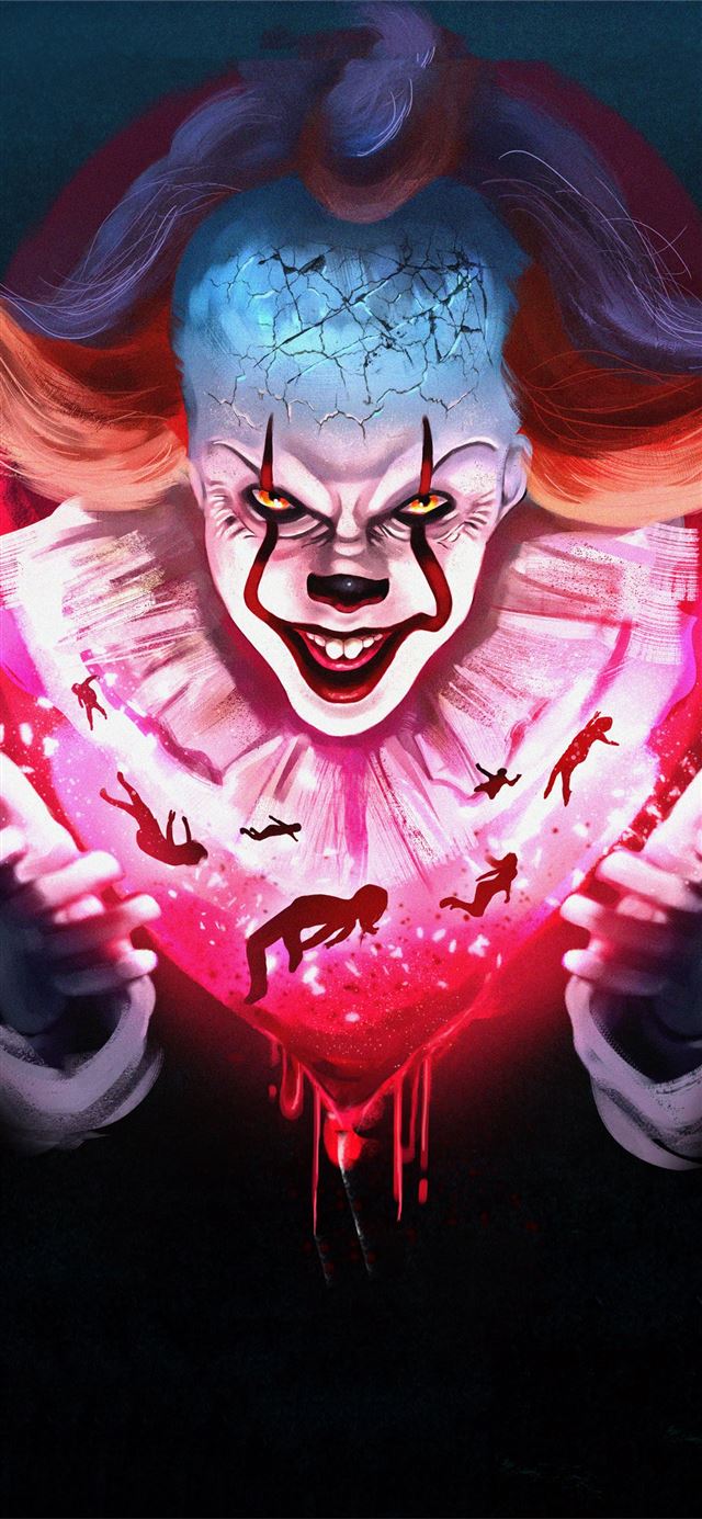 1125x2436 pennywise newart - 2019 movies iPhone 11 Wallpaper