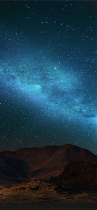 nature scenery colorful stars space iPhone 11 wallpaper