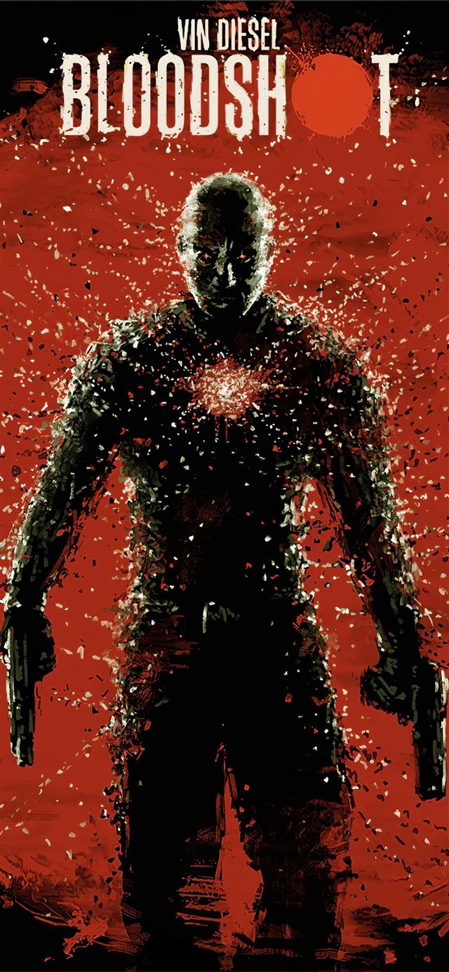 1125x2436 bloodshot 2020 4k artwork - movies iPhone 11 Wallpaper