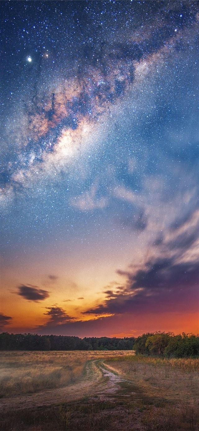 1125x2436 milky way night sky stars -  iPhone 11 Wallpaper