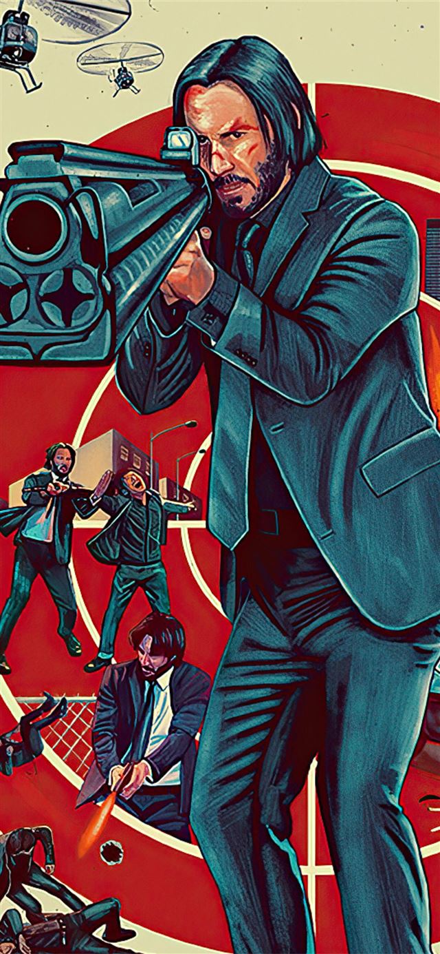 1125x2436 john wick dont set him off - behance iPhone 11 Wallpaper