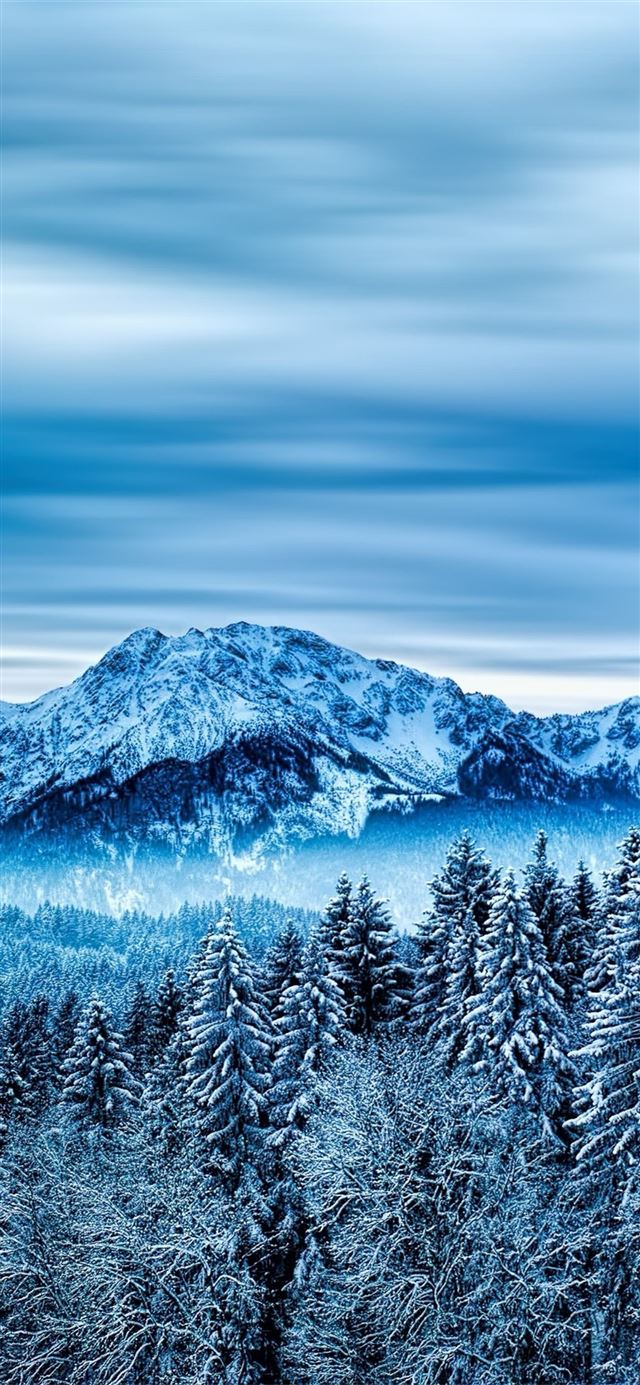 1125x2436 snow winter nature cloud mountains - winter iPhone 11 Wallpaper