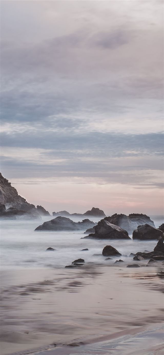 1125x2436 mountain shore beach 4k - mountains iPhone 11 Wallpaper