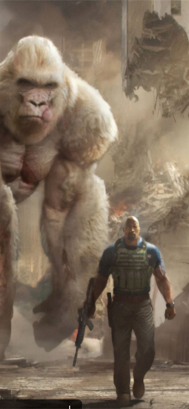 1125x2436 rampage movie art - dwayne johnson iPhone 11 Wallpaper