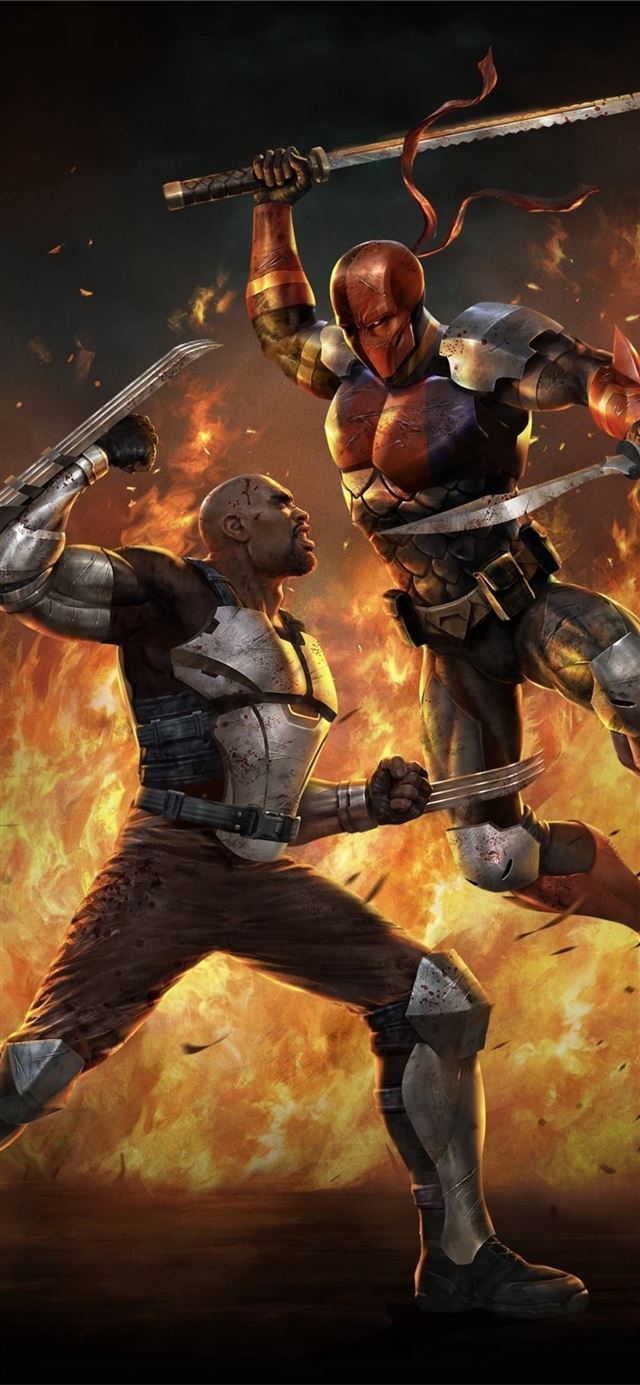 1125x2436 deathstroke knights and dragons 4k - animated movies iPhone 11 Wallpaper
