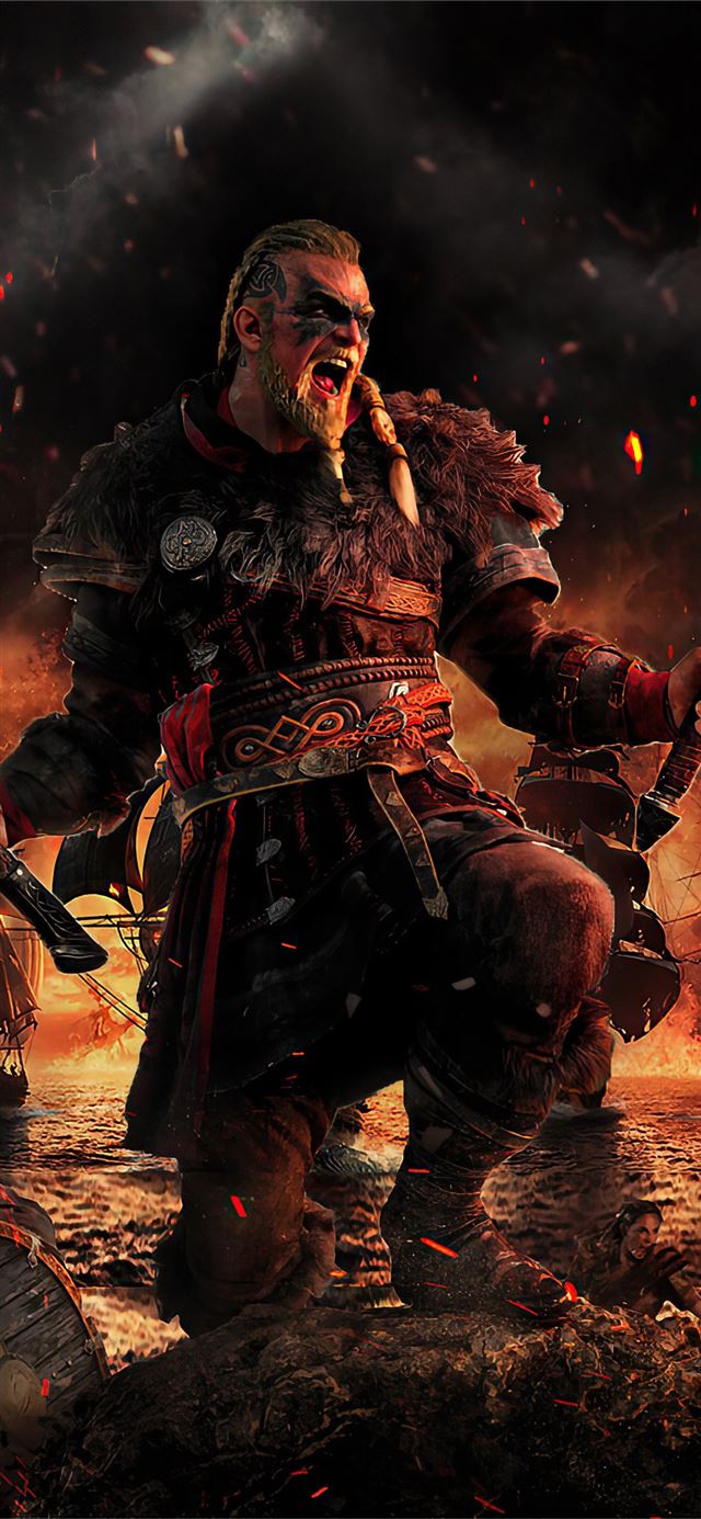 1125x2436 ragnar lothbrok assassins creed valhalla 4k 2020 - google stadia iPhone 11 Wallpaper
