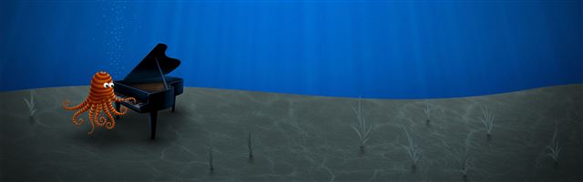 3840x1200 Funny Octopus - sea iPhone Panoramic Wallpaper