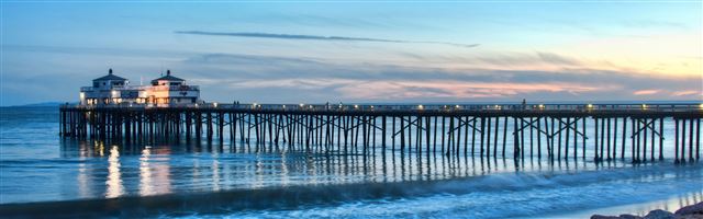 3840x1200 Evening in Malibu - sea iPhone Panoramic Wallpaper