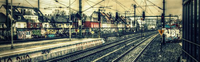 3840x1200 Train Station Hdr - train iPhone Panoramic Wallpaper