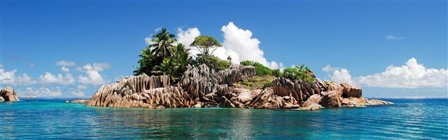 3840x1200 Island  - water iPhone Panoramic Wallpaper