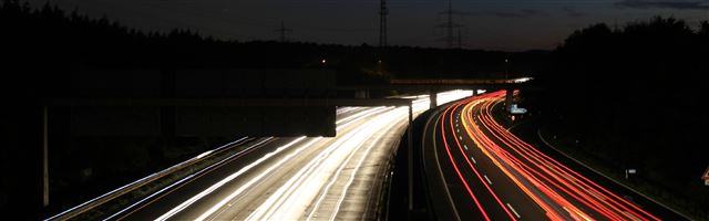 3840x1200 German Highway - night iPhone Panoramic Wallpaper