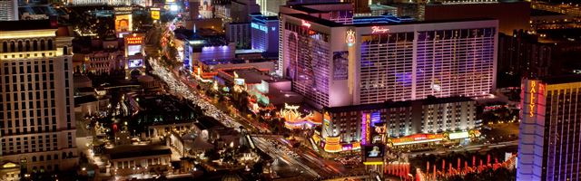 3840x1200 Las Vegas Strip - night iPhone Panoramic Wallpaper