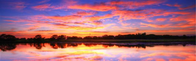 3840x1200 Pastel sunset - sky iPhone Panoramic Wallpaper