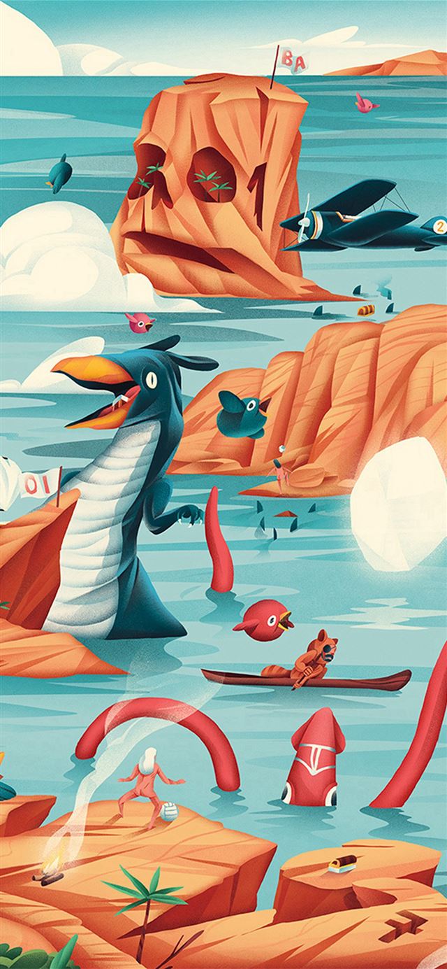 1125x2436 Gaming World Illustration Art -  iPhone 11 Wallpaper