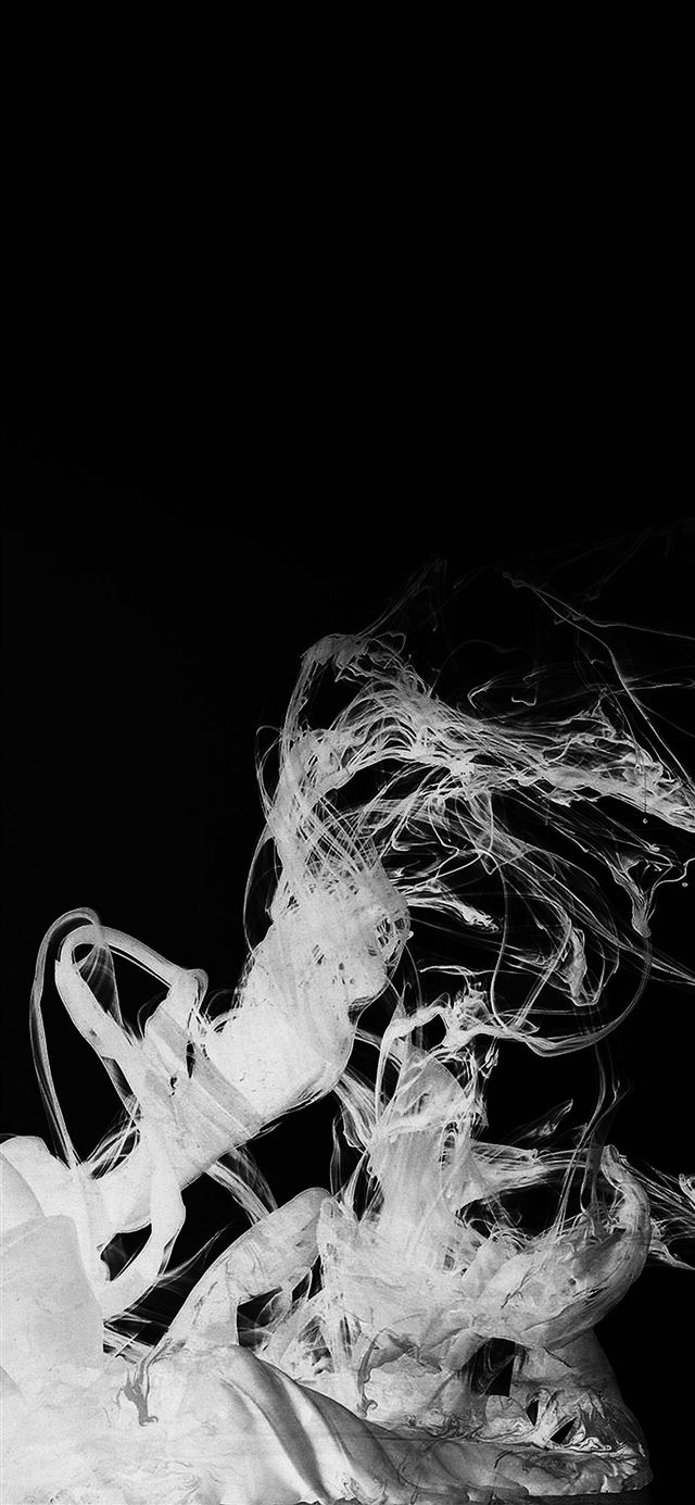 1125x2436 Smoke Art White Fire -  iPhone 11 Wallpaper