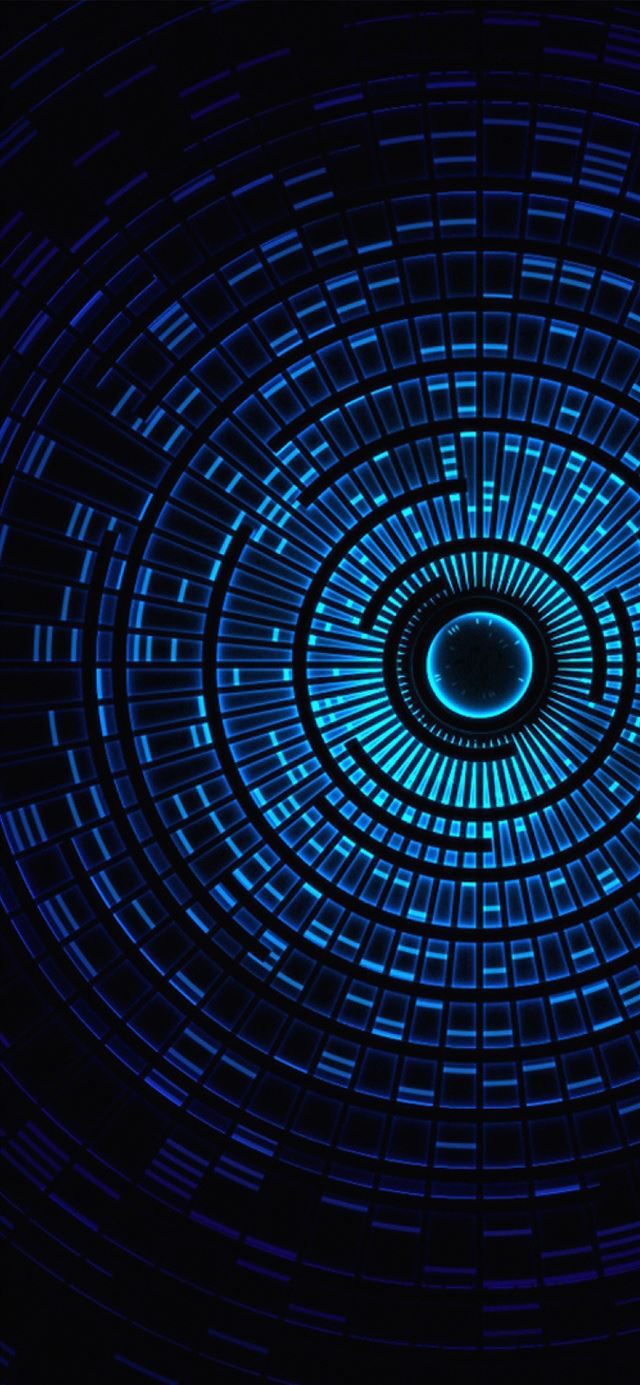 1125x2436 Circle hole blue abstract pattern -  iPhone 11 Wallpaper