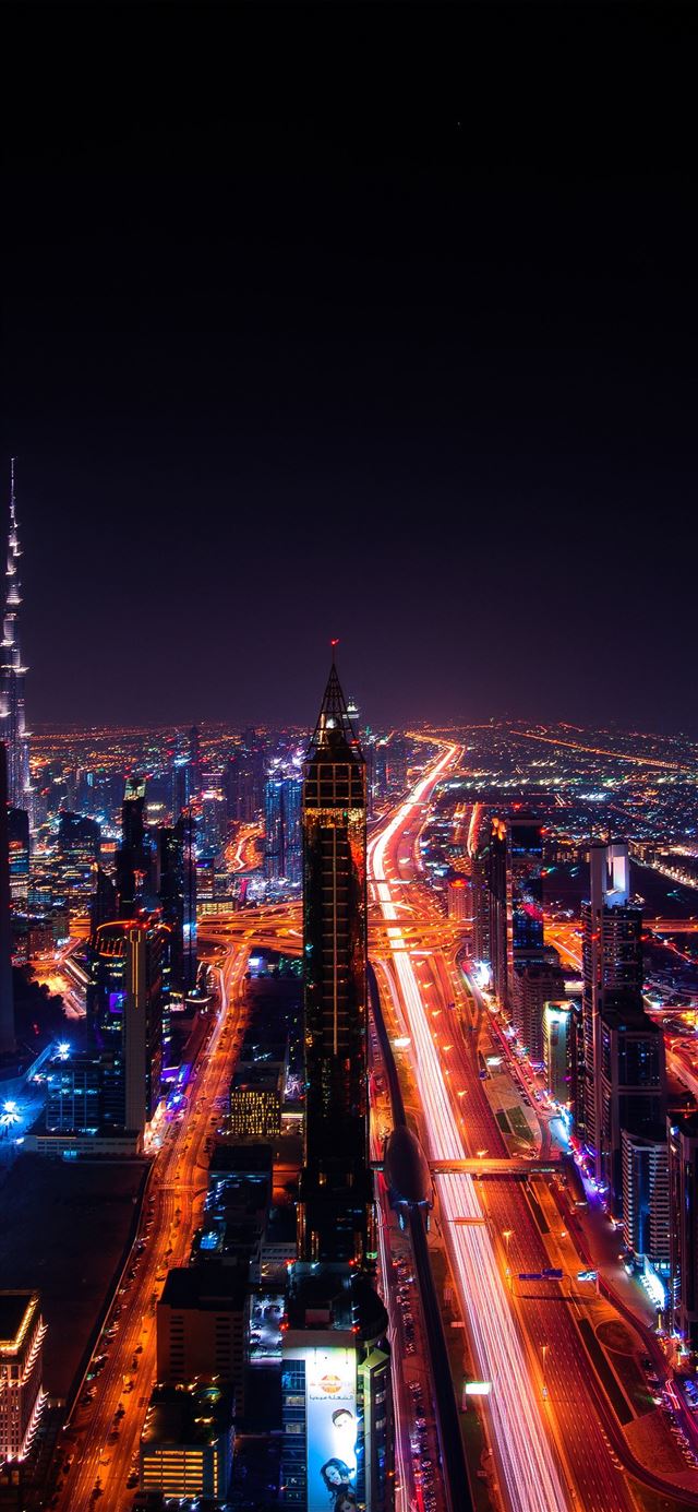 1125x2436 City night light car dark -  iPhone 11 Wallpaper