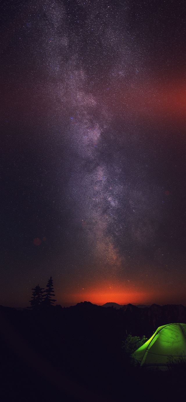 1125x2436 Camping night star  -  iPhone 11 Wallpaper