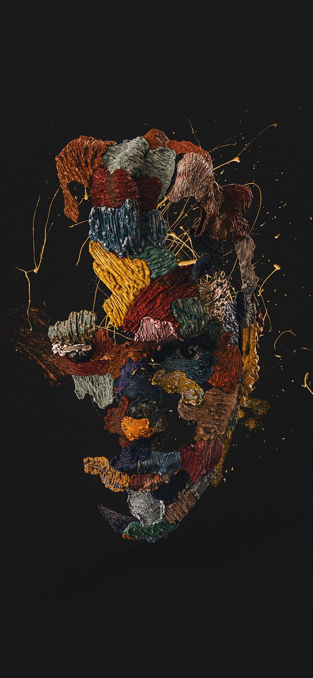1125x2436 Face dark illustration art -  iPhone 11 Wallpaper