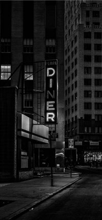 diner sign financial district iPhone 11 wallpaper