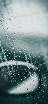 Rain on glass iPhone 11 wallpaper