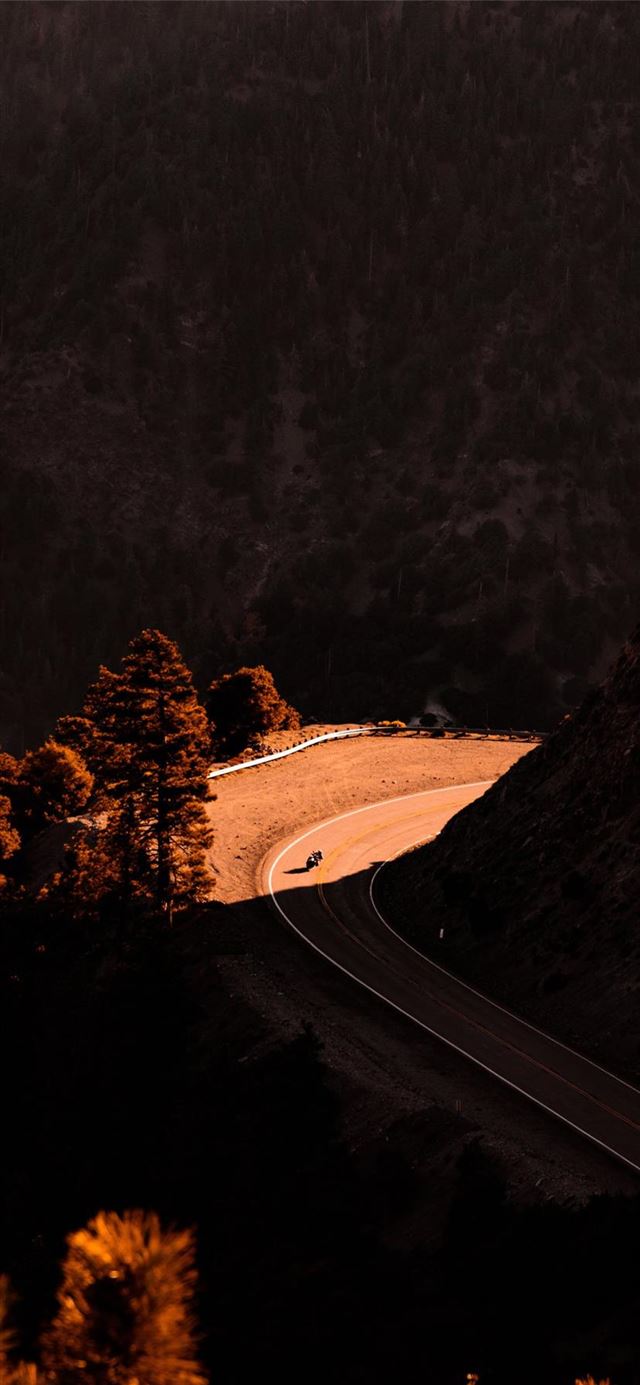 1125x2436 road - orange iPhone 11 Wallpaper