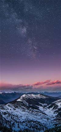 Mountain Milky Way iPhone 11 wallpaper
