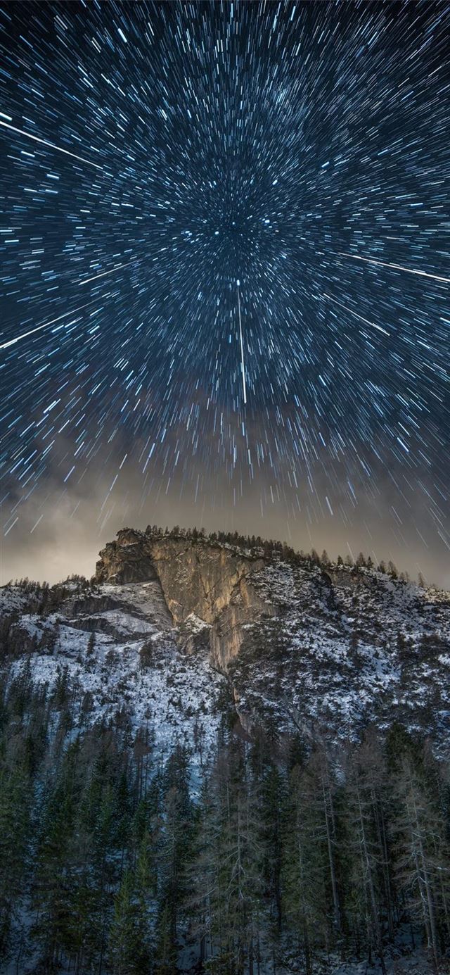 1125x2436 Stars Fireworks - dolomites iPhone 11 Wallpaper
