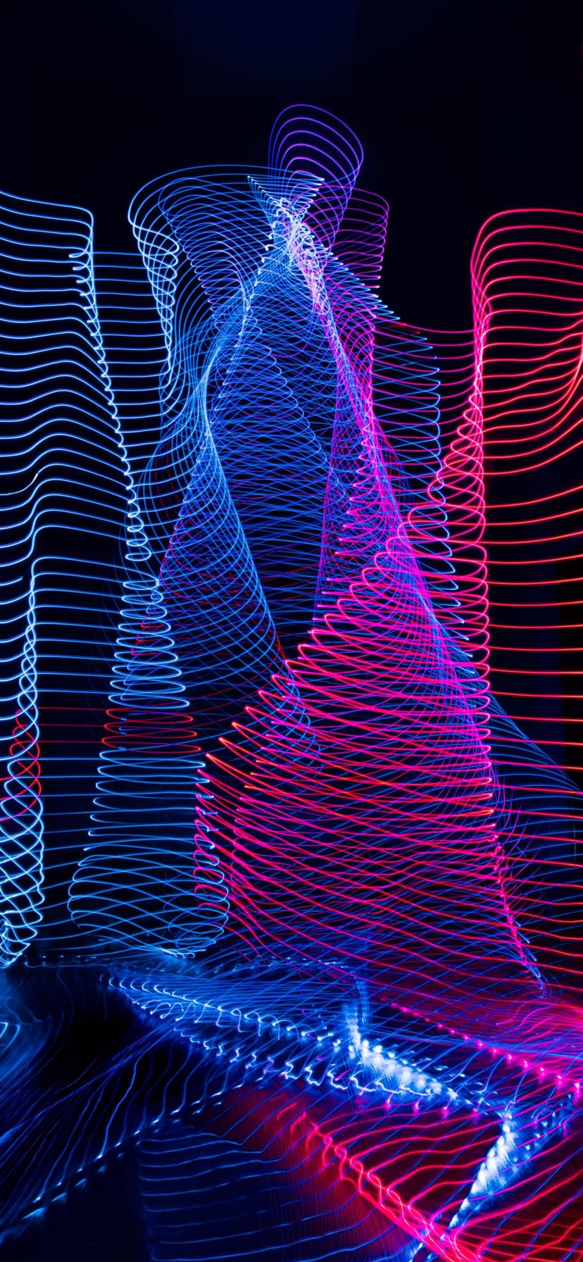 blue red and pink abstract artwork iPhone 11 Wallpapers Free Download