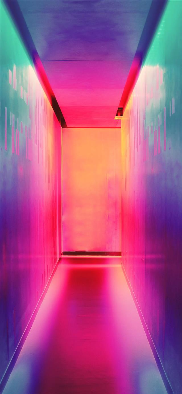 1125x2436 multicolored hallway - color iPhone 11 Wallpaper