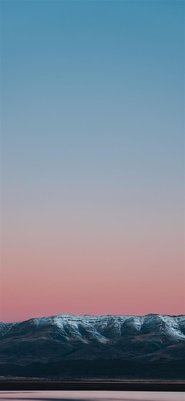 1125x2436 snow covered mountain - sunset iPhone 11 Wallpaper