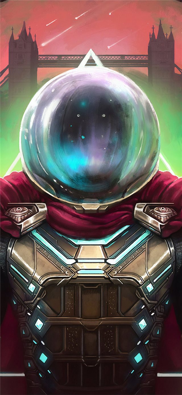 1125x2436 spider man far from home mysterio art 4k - spiderman far from home iPhone 11 Wallpaper