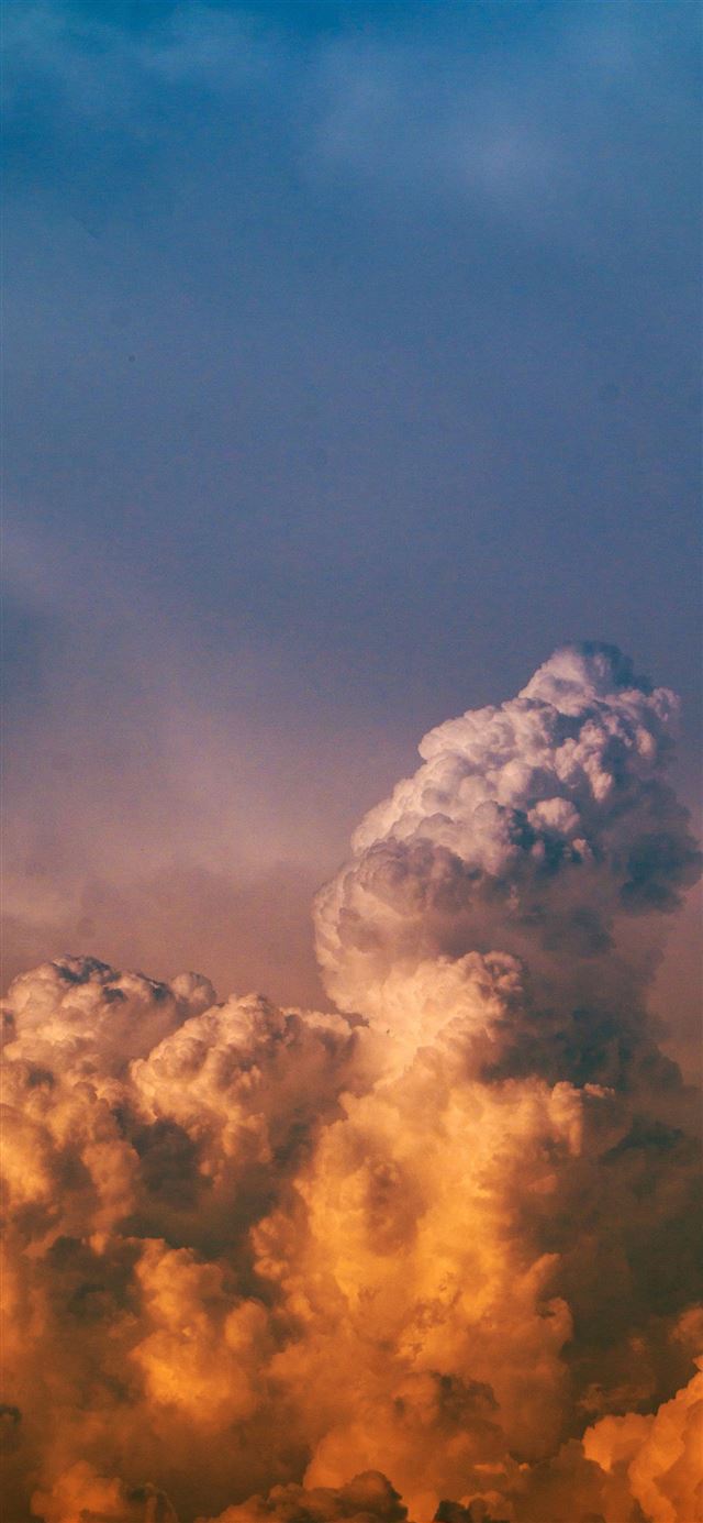 1125x2436 white clouds - mountain iPhone 11 Wallpaper