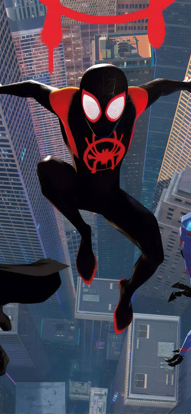 1125x2436 spiderman into the spider verse new poster art - spiderman iPhone 11 Wallpaper