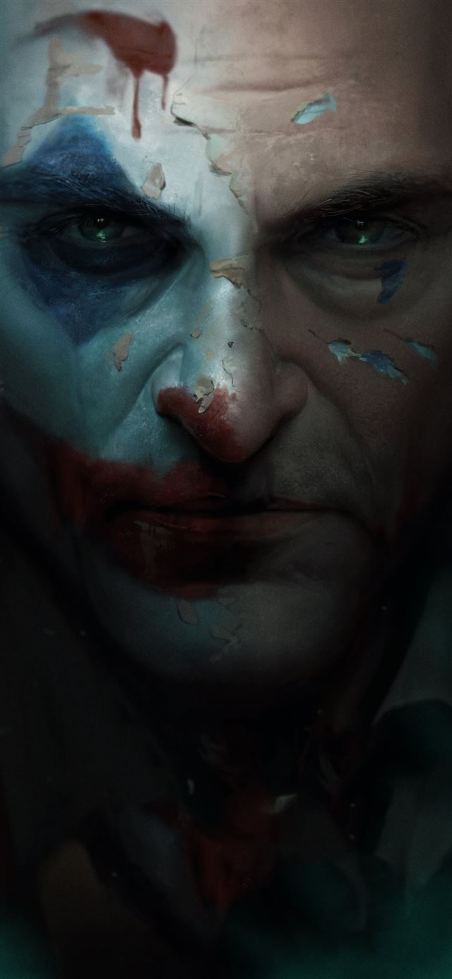1125x2436 joker movie closeup art - 2019 movies iPhone 11 Wallpaper