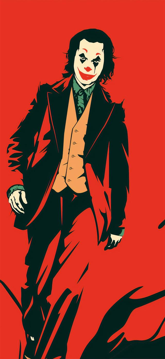 1125x2436 joker red 4k - behance iPhone 11 Wallpaper