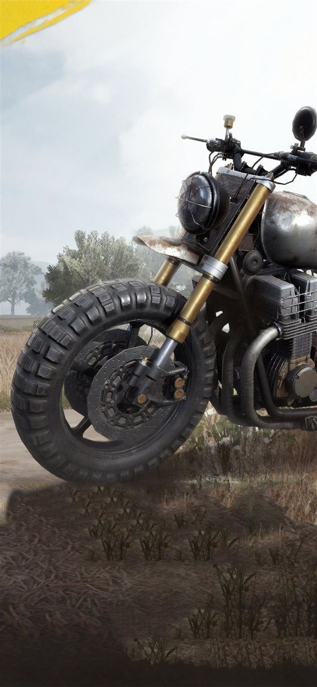 1125x2436 pubg bike 4k -  iPhone 11 Wallpaper