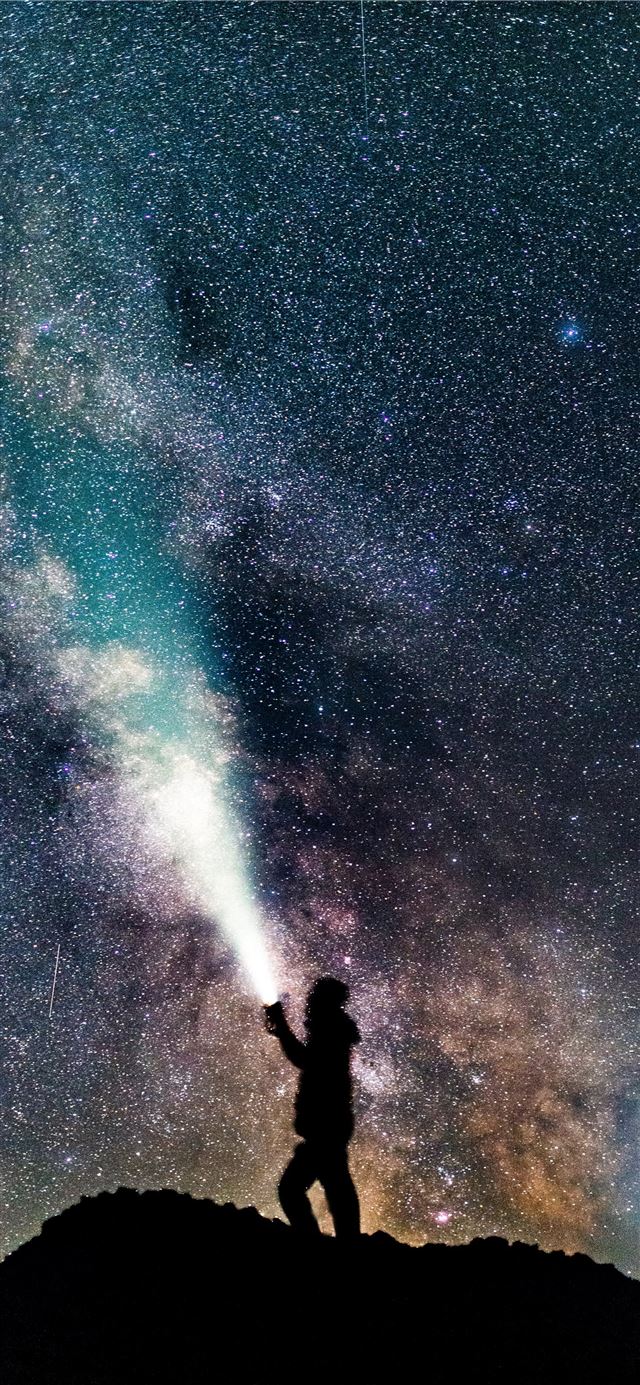 1125x2436 a sefie underneath the milky way -  iPhone 11 Wallpaper