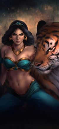 princess jasmine and raja wallpaper