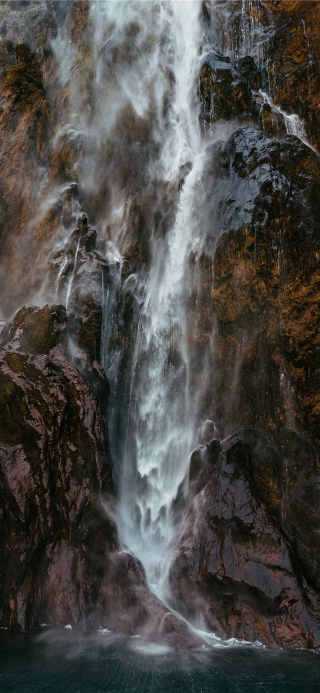 1125x2436 photography of raging waterfalls - water iPhone 11 Wallpaper