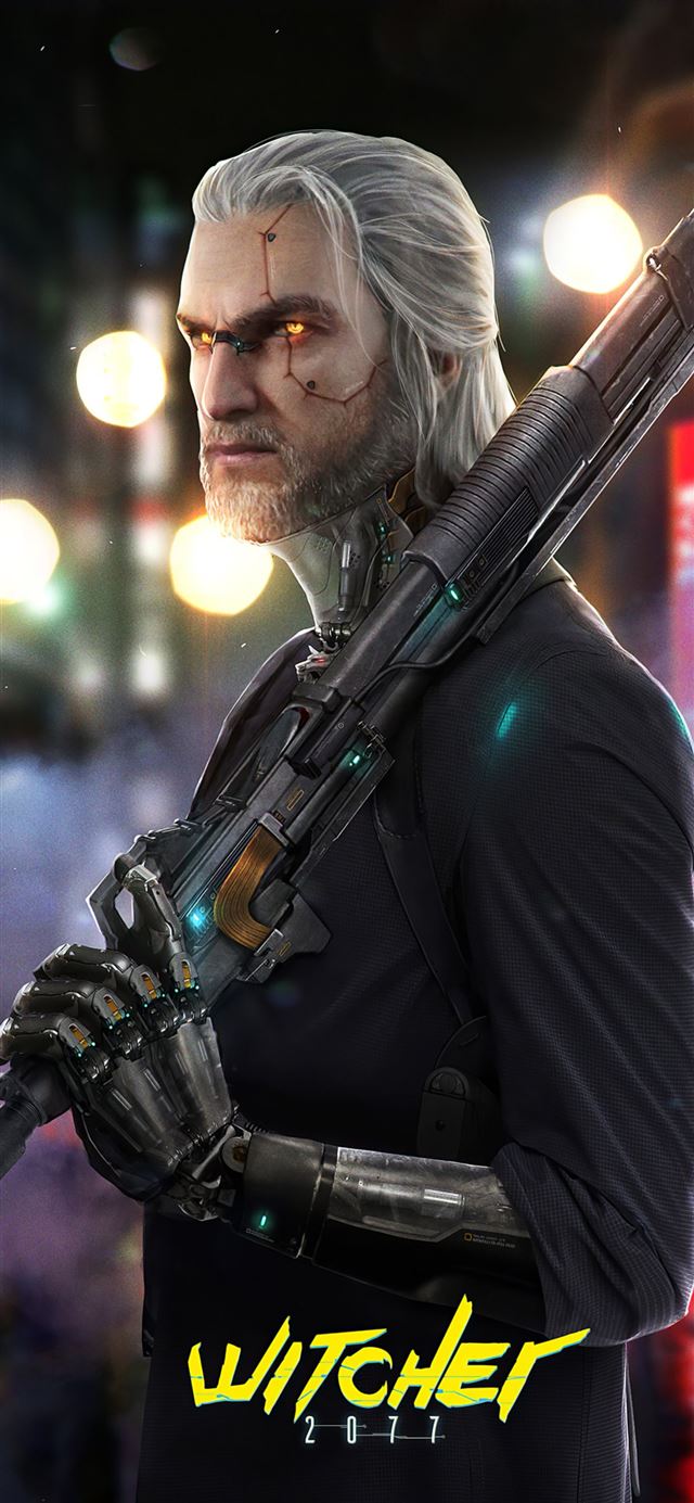 1125x2436 witcher 2077 cyberpunk -  iPhone 11 Wallpaper