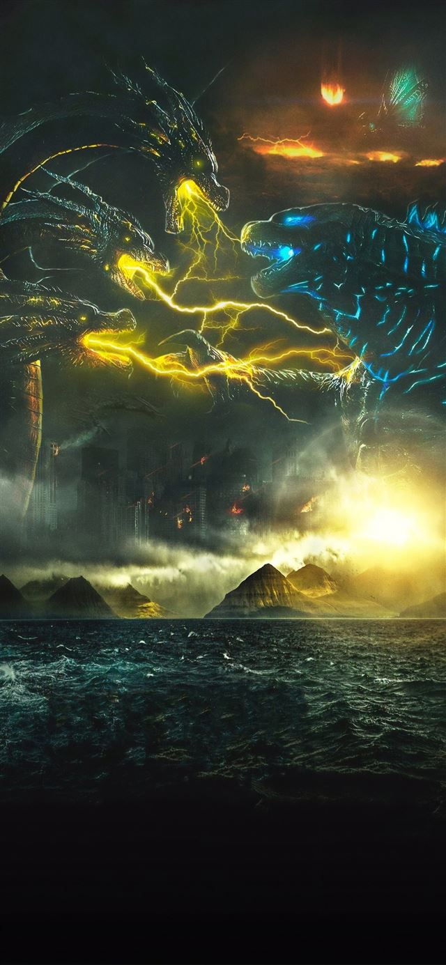 1125x2436 poster godzilla king of the monsters 4k - godzilla king of the monsters iPhone 11 Wallpaper
