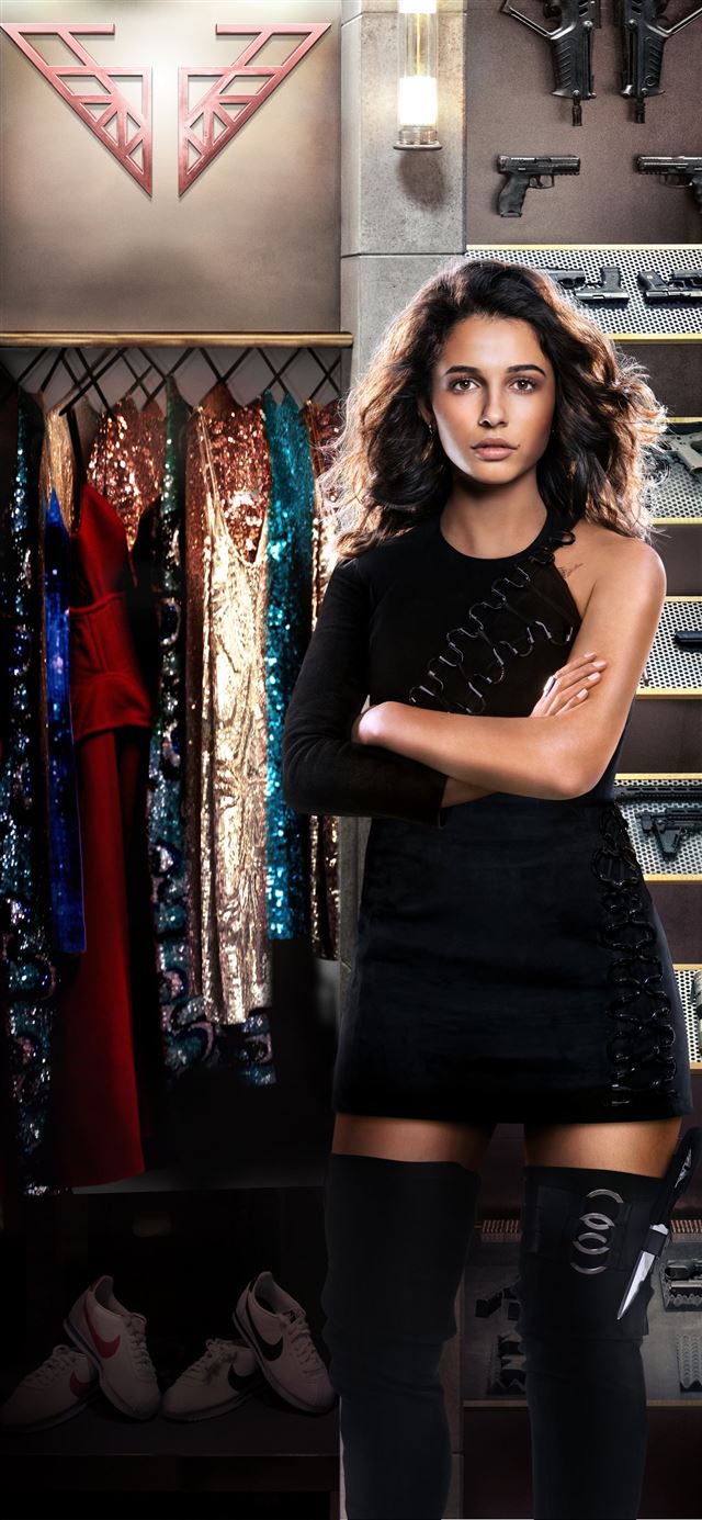 1125x2436 naomi scott as elena houghlin in charlies angels 8... - 5k iPhone 11 Wallpaper