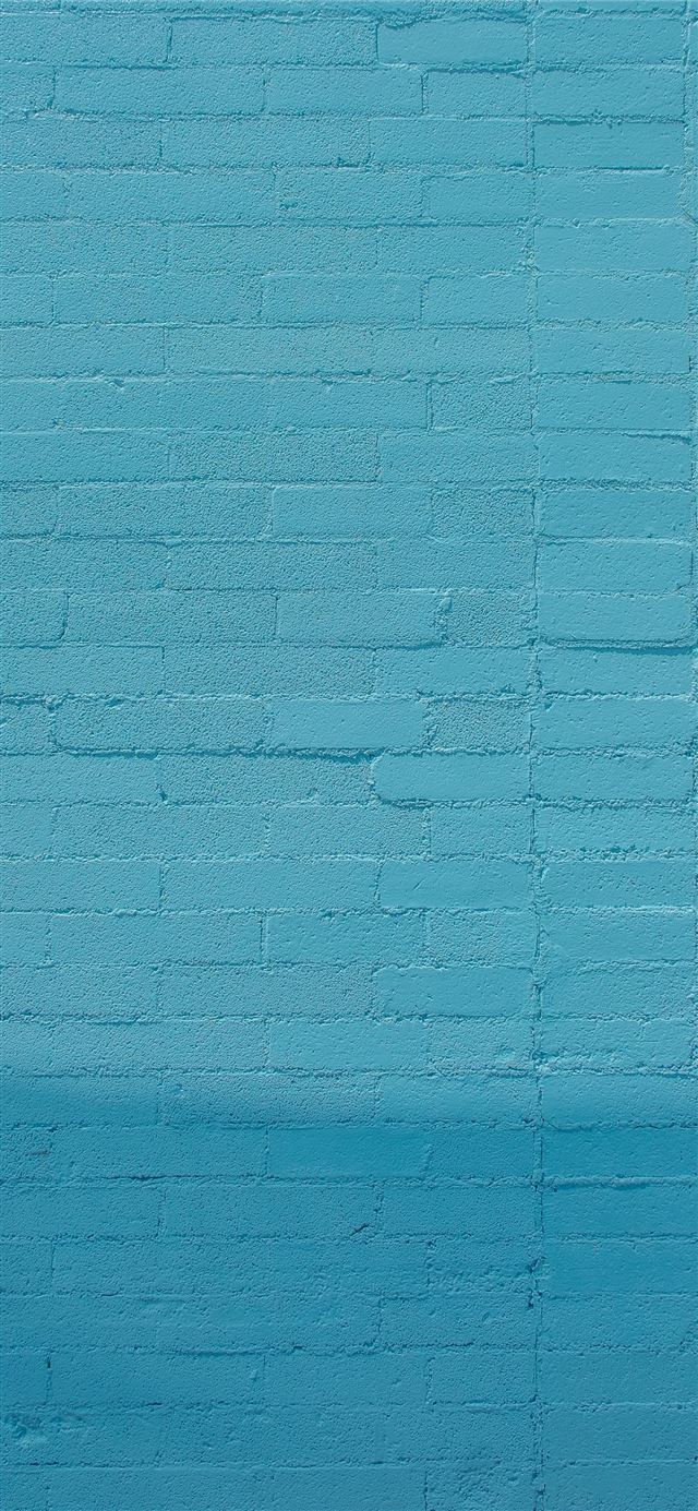 1125x2436 blue wall bricks - texture iPhone 11 Wallpaper
