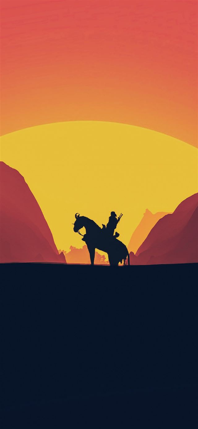1125x2436 the witcher 3 wild hunt geralt of rivia minimal ar... -  iPhone 11 Wallpaper