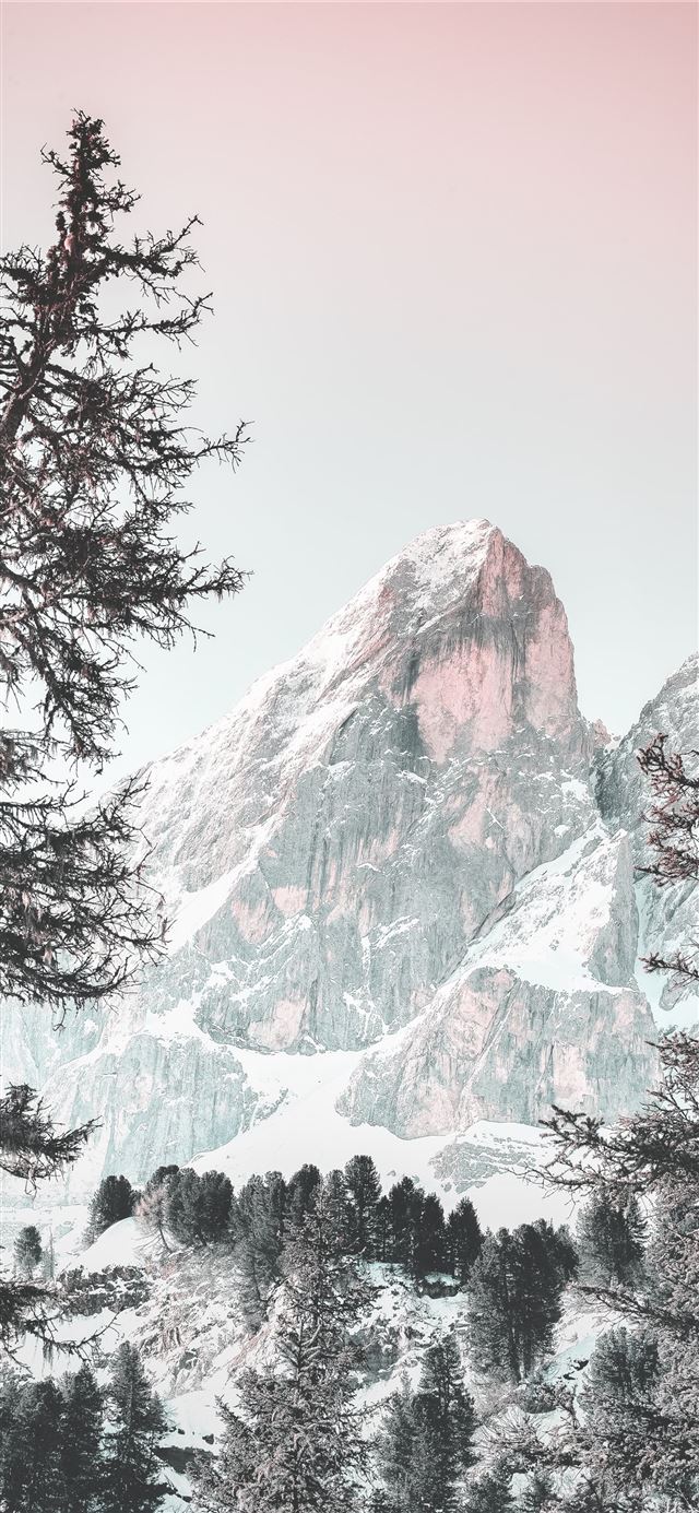 1125x2436 snowcaped mountain during daytime - blue iPhone 11 Wallpaper