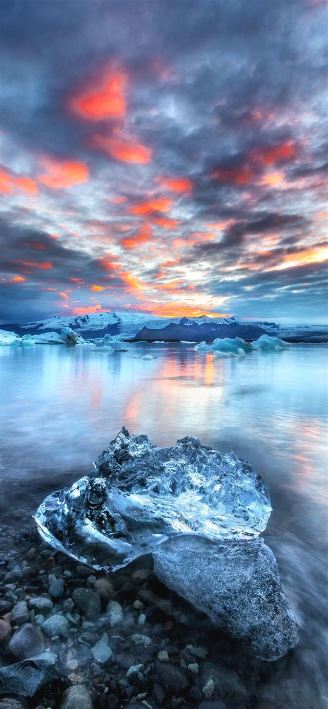 1125x2436 block of ice near water -  iPhone 11 Wallpaper