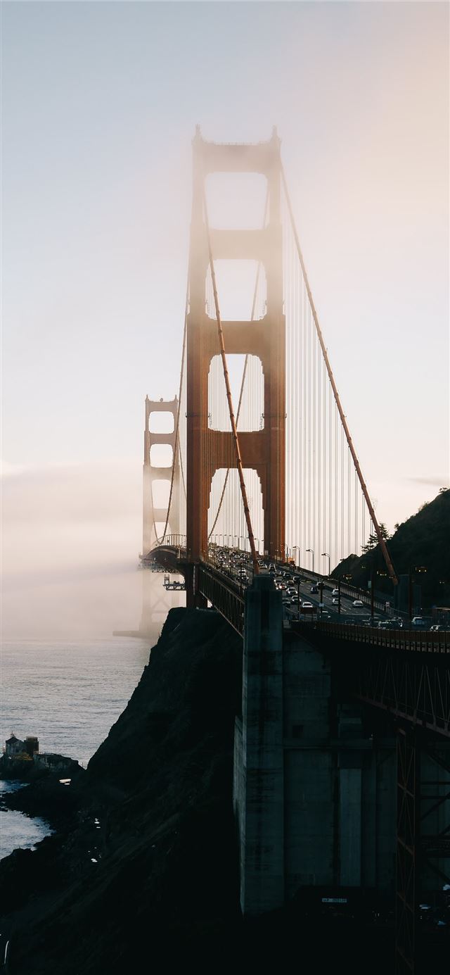 1125x2436 brown bridge - grey iPhone 11 Wallpaper